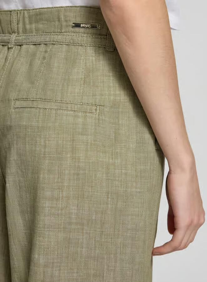 ANGELS wide fit stoffen broek met persplooien model 'Livia'