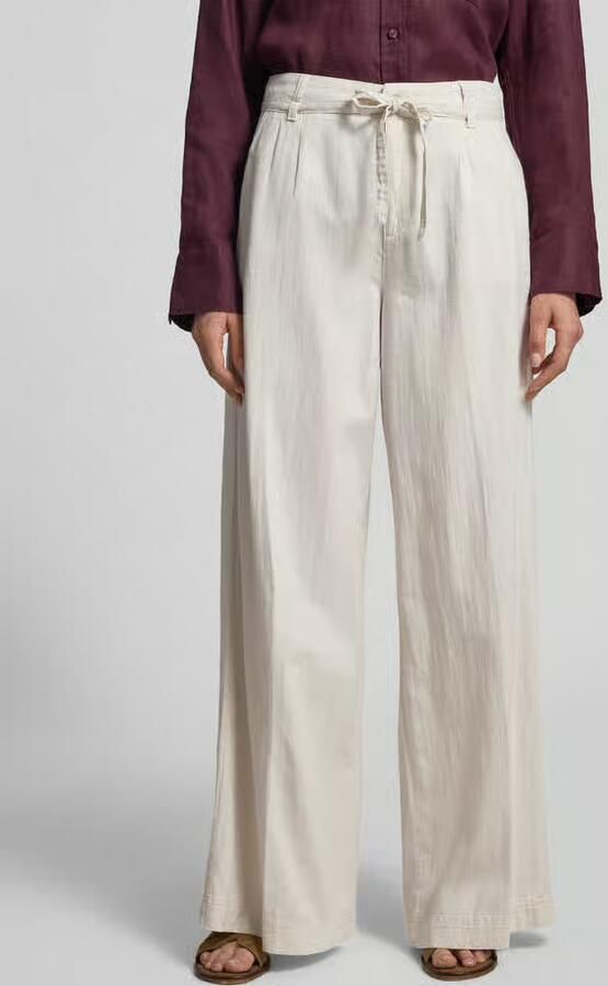 ANGELS wide fit stoffen broek met persplooien model 'Livia'