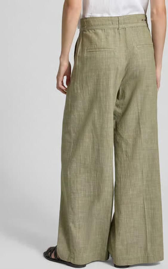 ANGELS wide fit stoffen broek met persplooien model 'Livia'