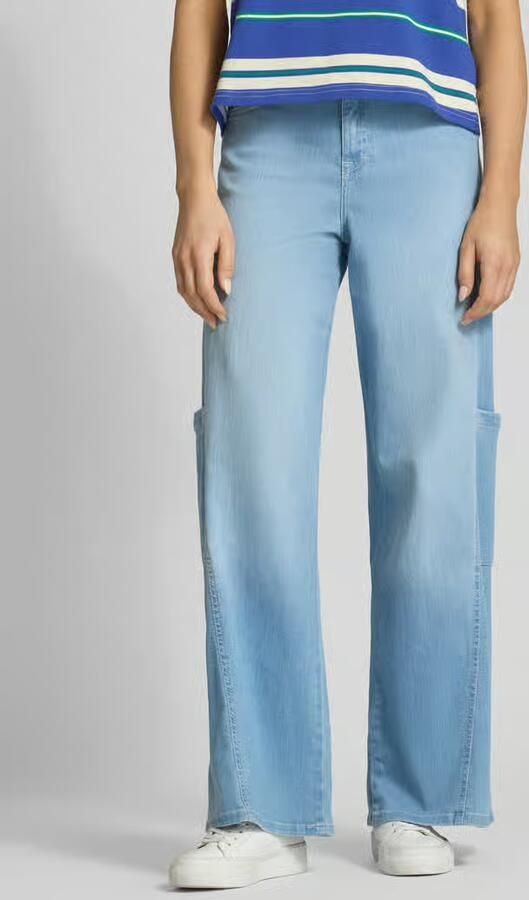 ANGELS Wide leg jeans met cargozakken model 'LIVA SEAM CARGO' - Foto 3
