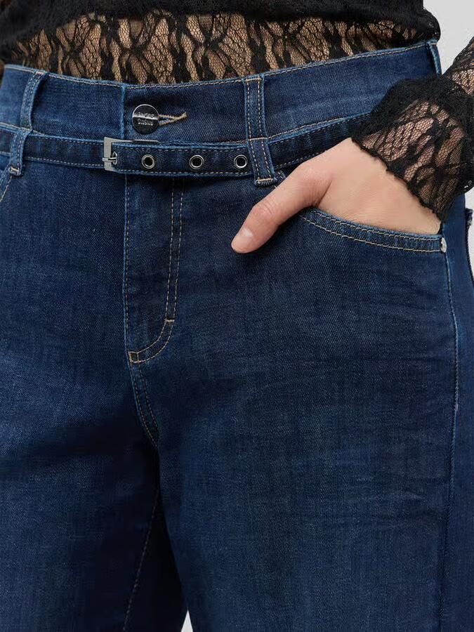 ANGELS Relax fit jeans LIZ BELT met geïntegreerde riem