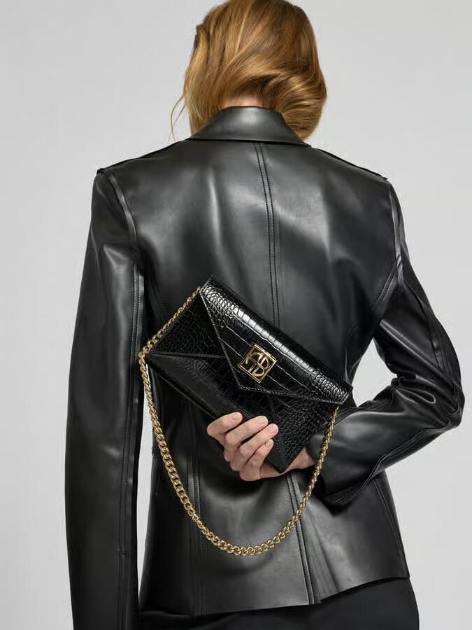 Anine Bing Clutch in envelopmodel met labelapplicatie - Foto 2