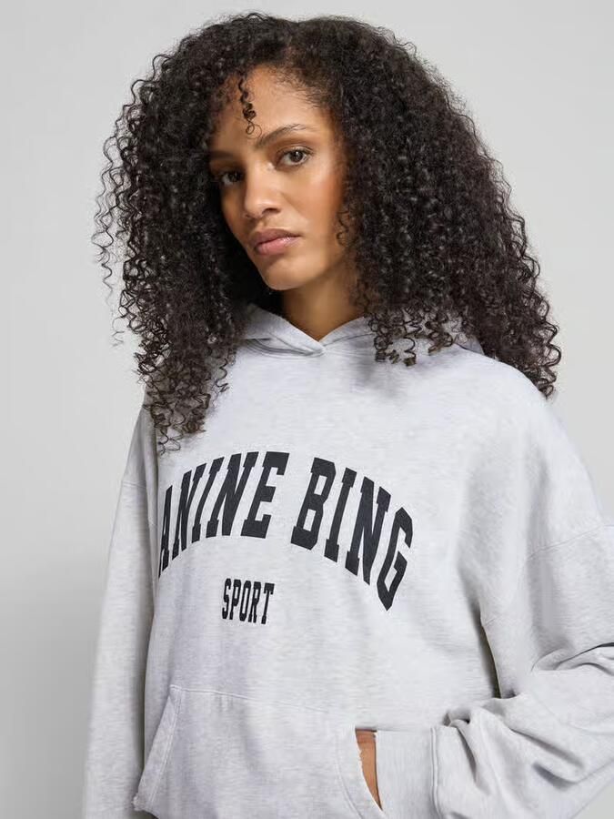 Anine Bing Extra grote hoodie met logoprint