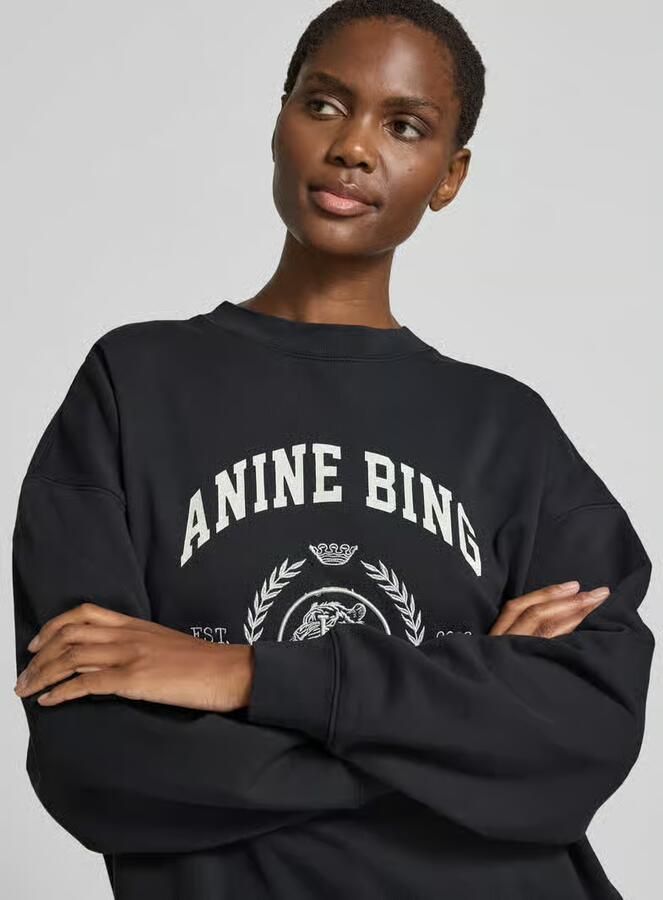 Anine Bing oversized fit sweatshirt met logoprint