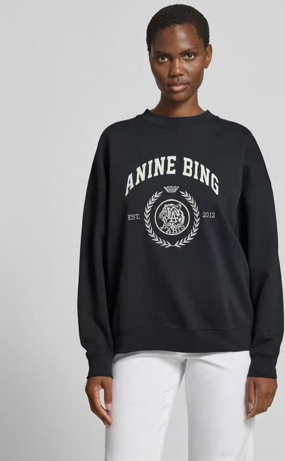 Anine Bing oversized fit sweatshirt met logoprint - Foto 3