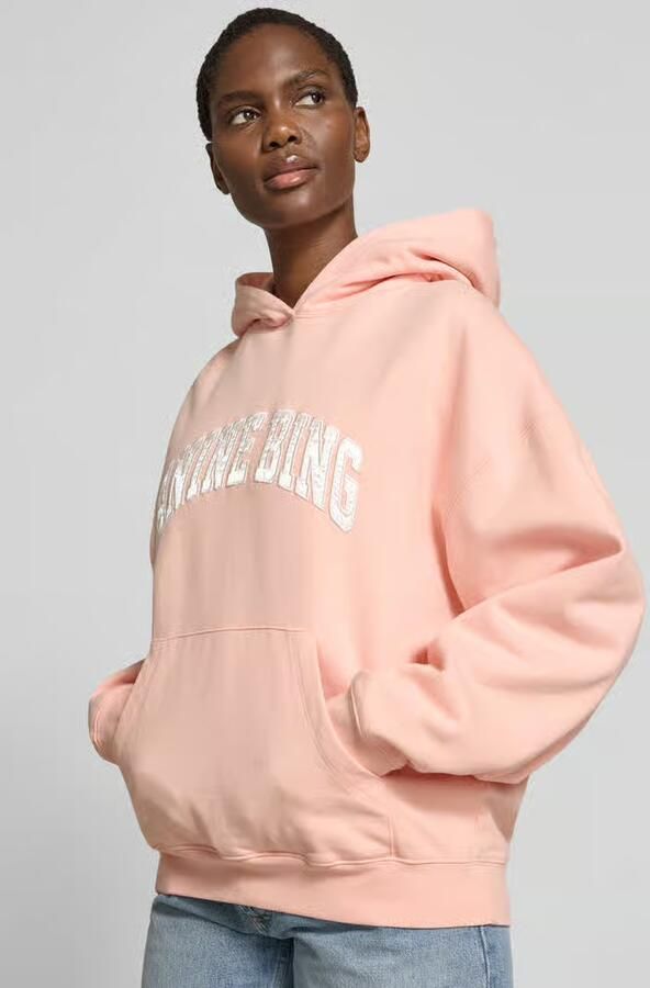 Anine Bing oversized hoodie met logodetail