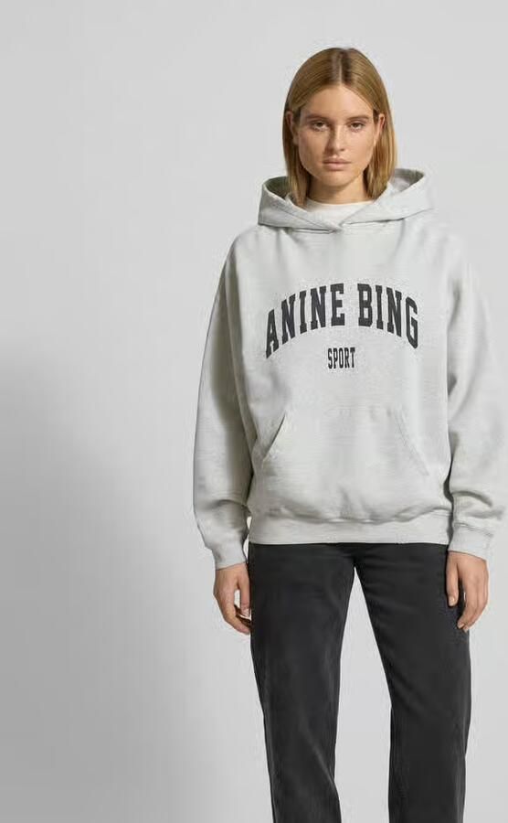 Anine Bing Oversized Harvey Sweatshirt met Vintage-geïnspireerd Ontwerp Gray Dames - Foto 4