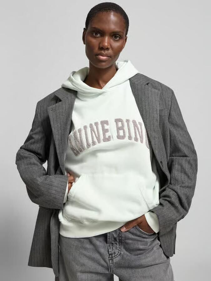 Anine Bing Oversized hoodie met logostitching