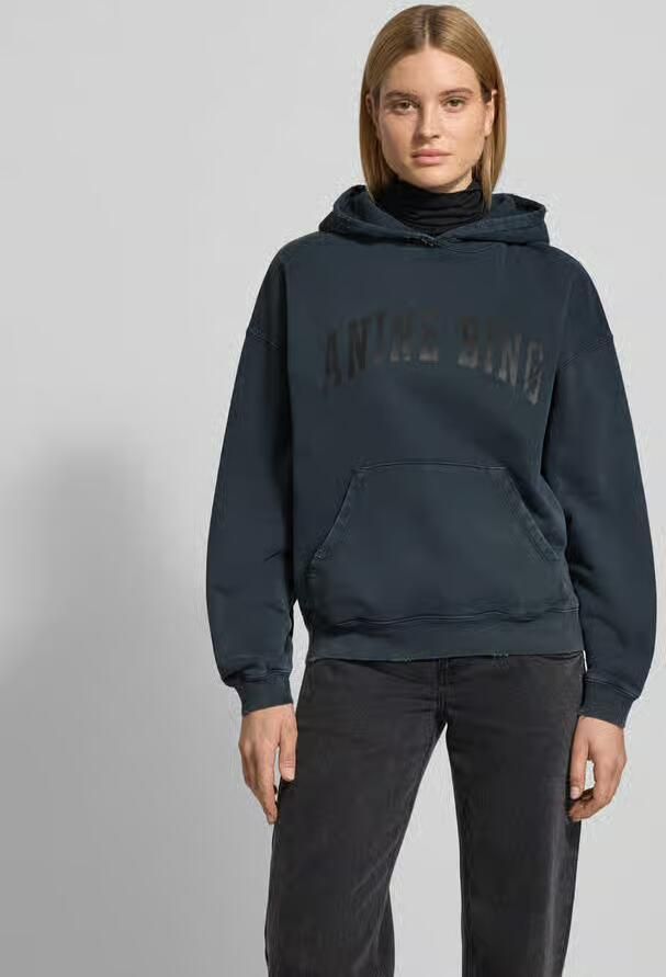 Anine Bing Vintage Style hoodie met logo print Black Dames - Foto 6