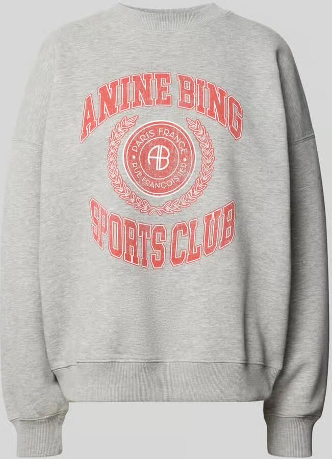 Anine Bing trui Miles Collegiate A-08-12980-GRY1 grey