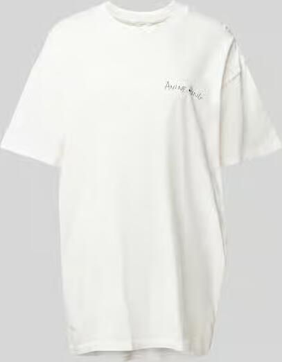Anine Bing Walker Tee Lyrics Ivory Biologisch Katoen Beige Dames - Foto 7