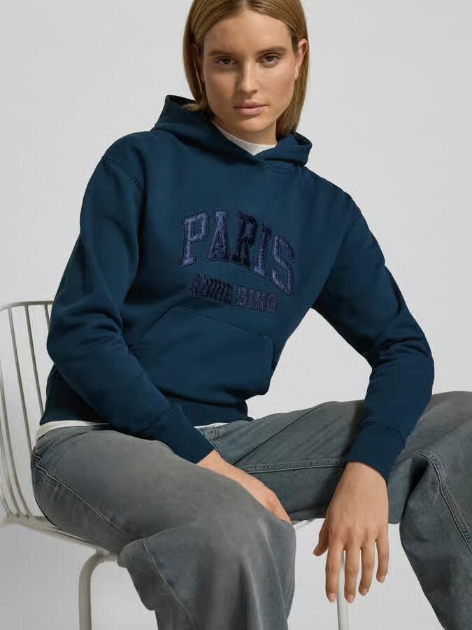 Anine Bing Regular fit hoodie met logostitching