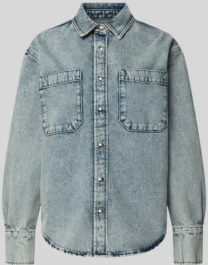 Anine Bing Regular fit jeansblouse van katoen