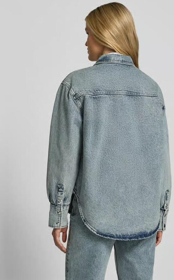 Anine Bing Regular fit jeansblouse van katoen - Foto 3