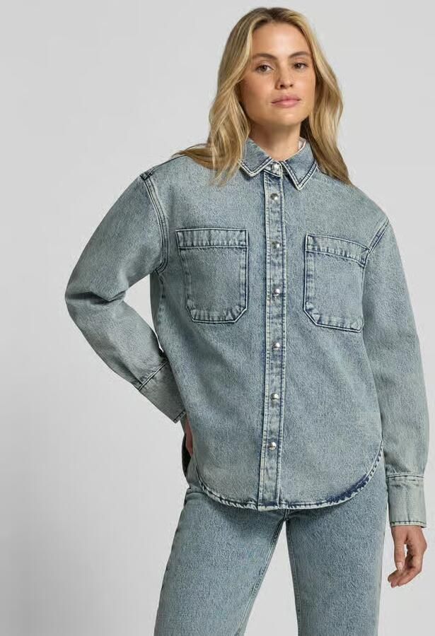 Anine Bing Regular fit jeansblouse van katoen - Foto 2