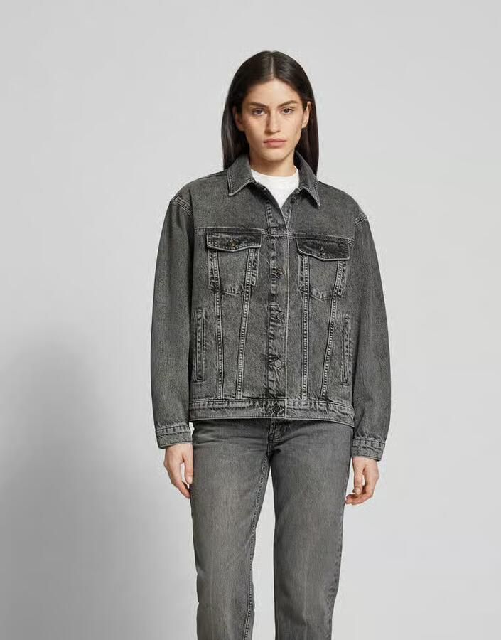 Anine Bing Regular fit jeansjack in used-look - Foto 2