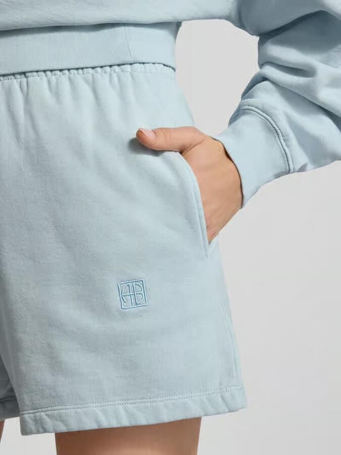 Anine Bing Regular fit korte broek met Gestikt logo