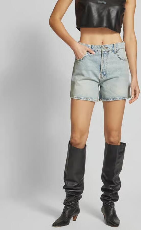 Anine Bing Regular fit korte jeans van katoen - Foto 3