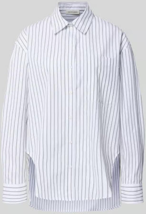 Anine Bing Regular fit overhemdblouse van katoen