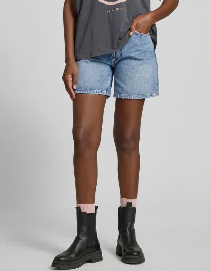 Anine Bing regular fit short in denim-look - Foto 3