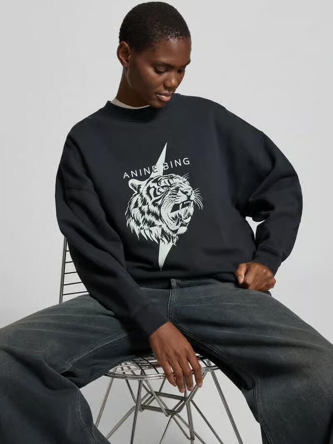 Anine Bing regular fit sweatshirt met logoprint