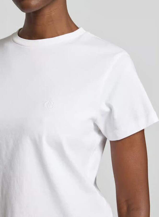Anine Bing regular fit T-shirt met gestikt logo