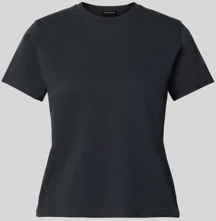 Anine Bing regular fit T-shirt met gestikt logo - Foto 3