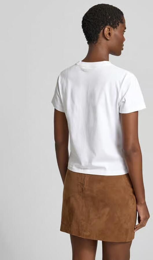 Anine Bing Regular fit t-shirt met gestikt logo - Foto 3