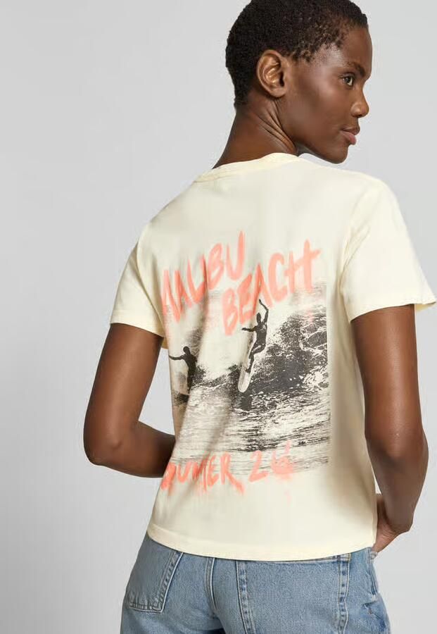 Anine Bing regular fit T-shirt met logodetail