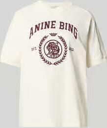 Anine Bing Regular fit t-shirt van puur katoen