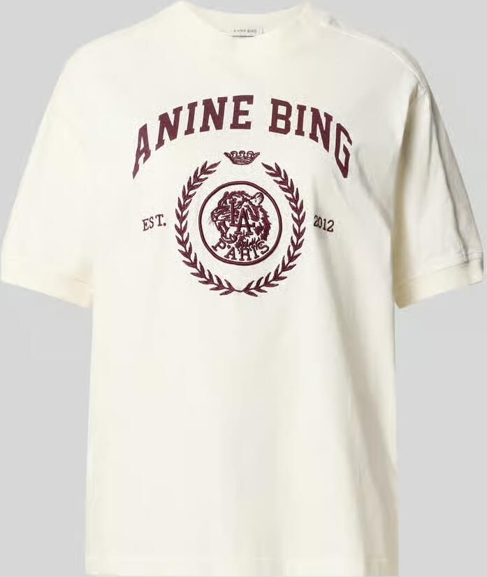 Anine Bing Regular fit t-shirt van puur katoen