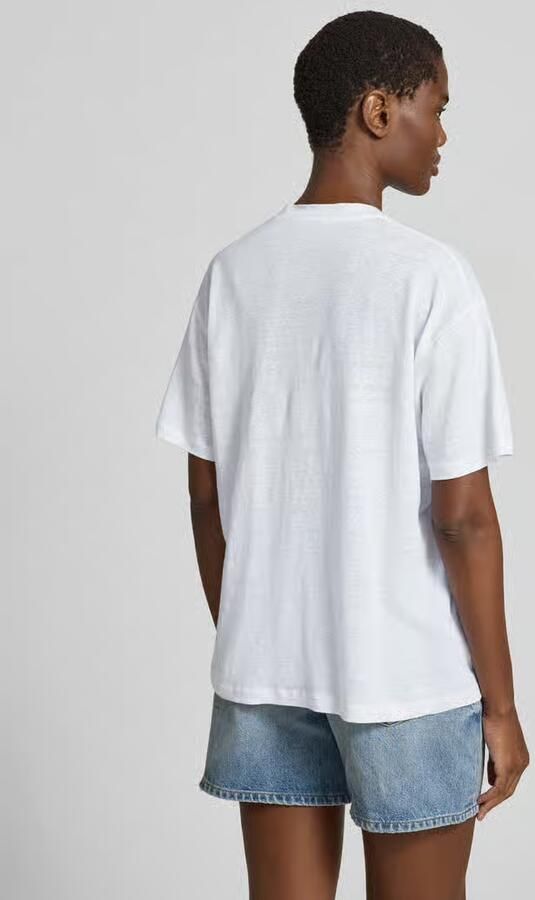 Anine Bing regular fit T-shirt van puur linnen - Foto 3