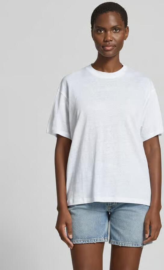 Anine Bing regular fit T-shirt van puur linnen - Foto 2