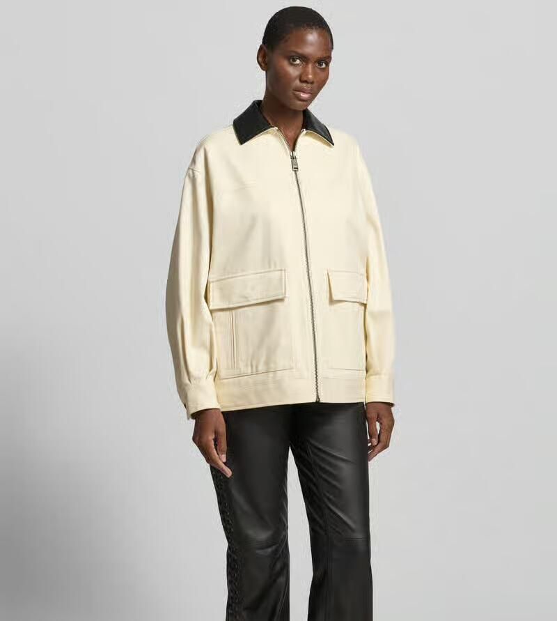 Anine Bing relaxed fit jack met platte kraag - Foto 3