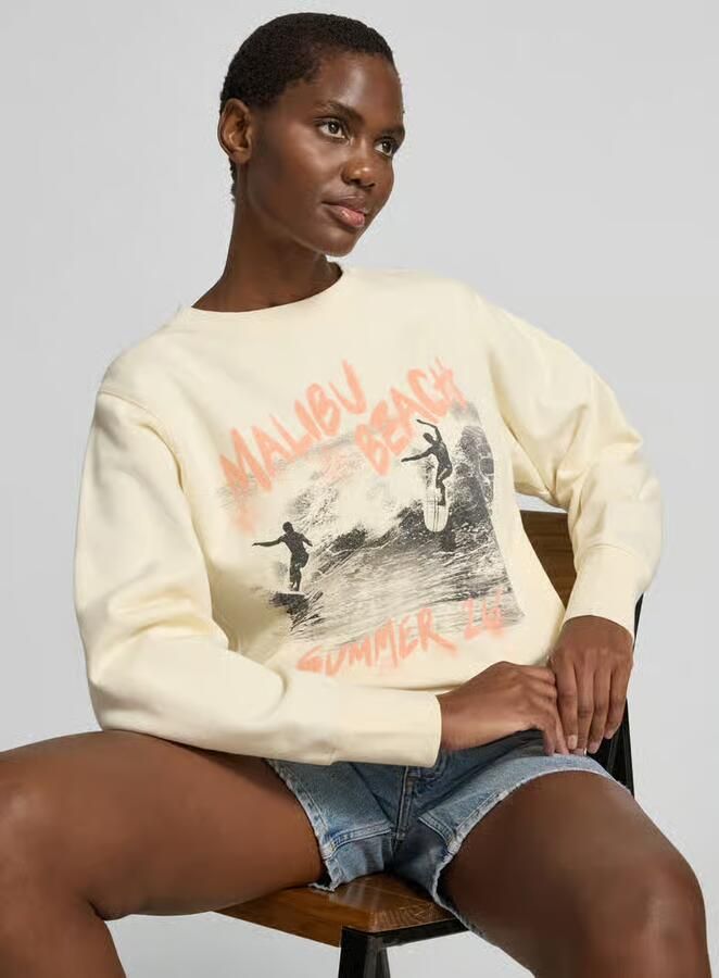 Anine Bing relaxed fit sweatshirt met fotoprint