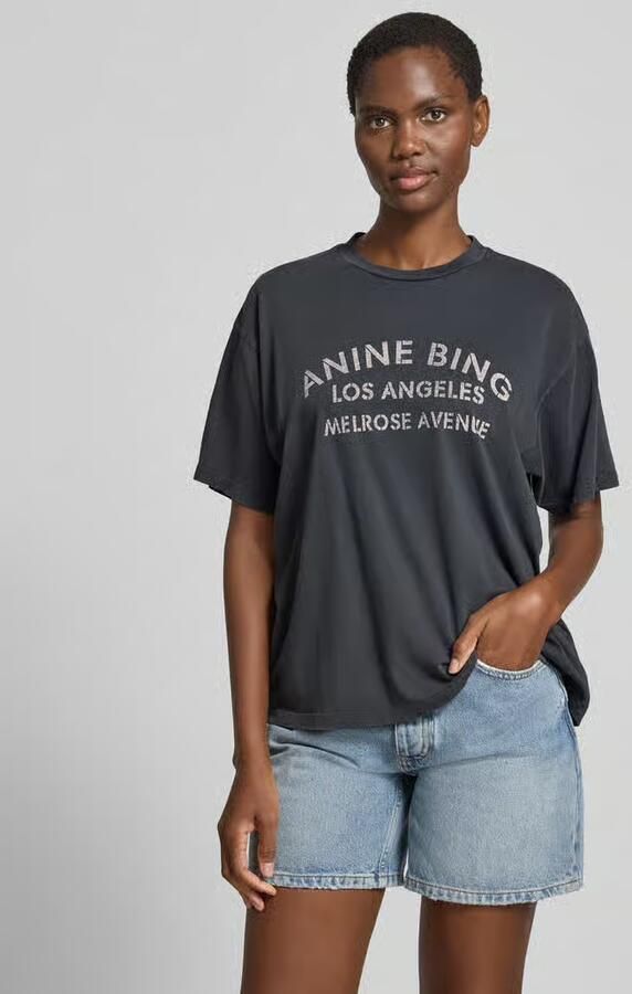 Anine Bing relaxed fit t-shirt met logoprint - Foto 3