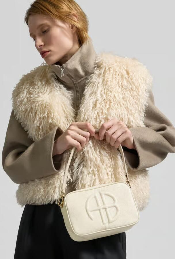 Anine Bing Gestileerde schoudertas met gouden details Beige Dames - Foto 6