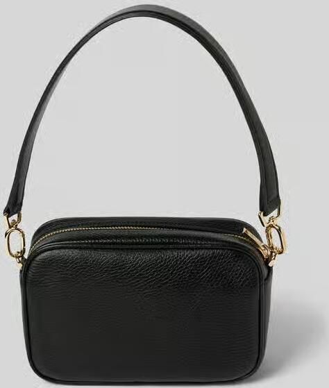 Anine Bing Zwarte Leren Crossbody Tas met Handvat Black Dames - Foto 4