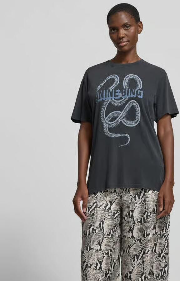 Anine Bing Slim Fit T-shirt van puur katoen - Foto 3