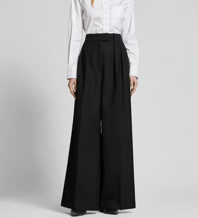 Anine Bing Straight fit stoffen broek met bandplooien - Foto 2