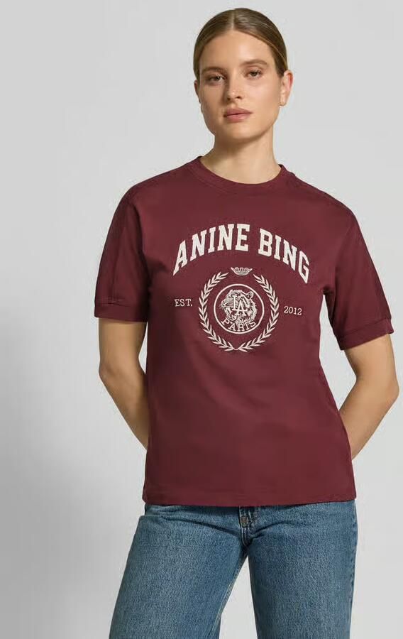 Anine Bing T-shirt met labelprint - Foto 2