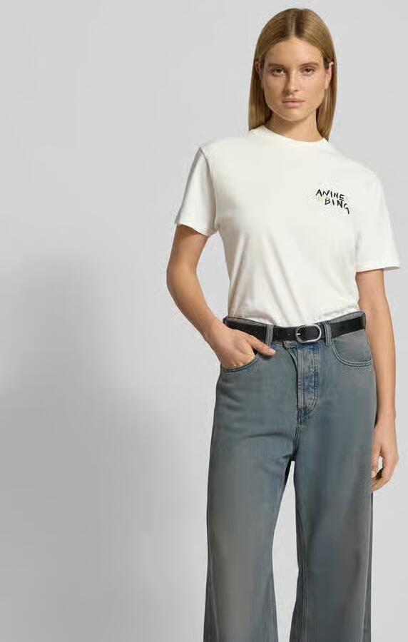 Anine Bing T-shirt met labelprint - Foto 3