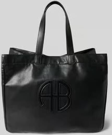 Anine Bing Grote Rio Tote Zwarte Leren Tas Black Dames - Foto 2