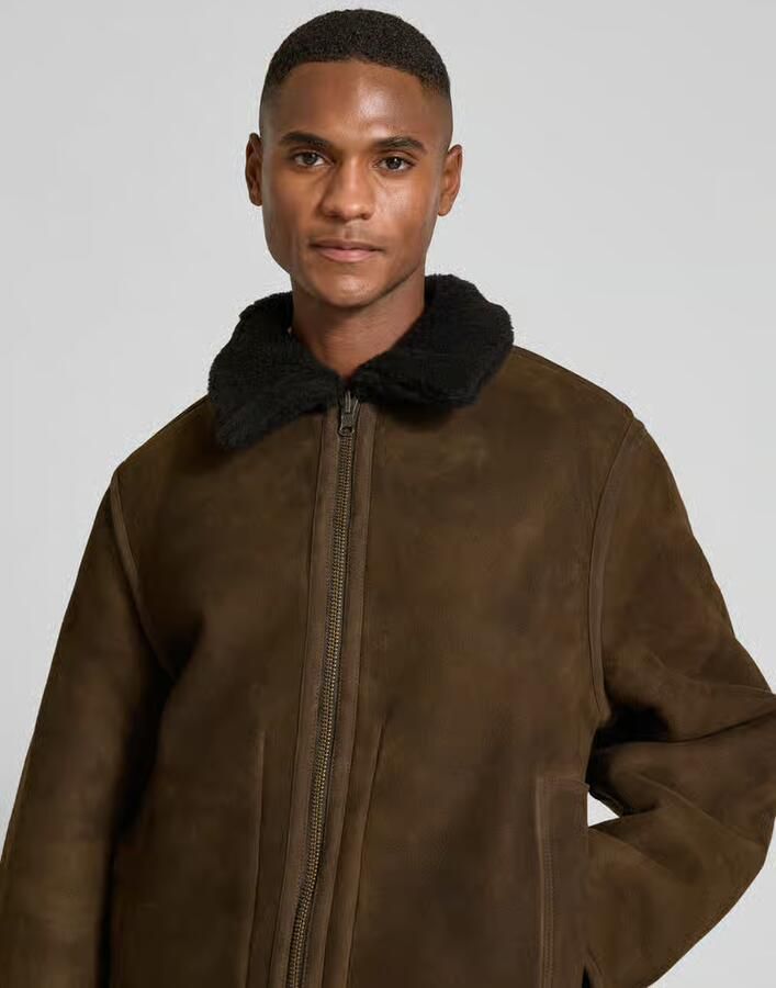 ANNARR Leren jack met ritssluiting model 'ULFUR'