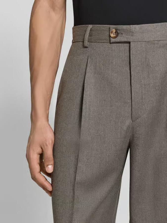 ANNARR straight fit pantalon van wolmix