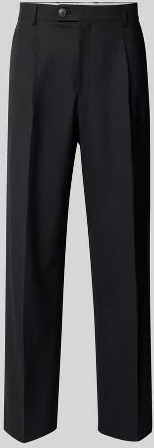 ANNARR straight fit stoffen broek met bandplooien