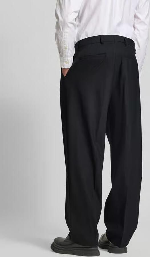 ANNARR straight fit stoffen broek met bandplooien - Foto 3