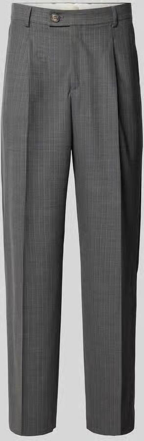 ANNARR straight fit stoffen broek met bandplooien
