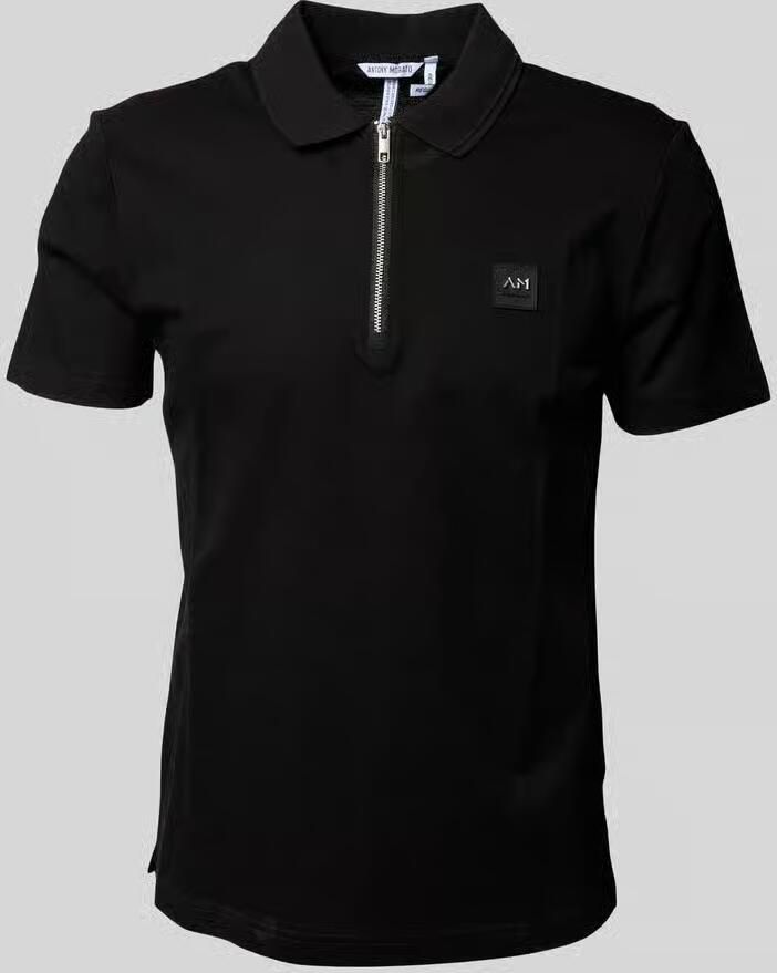 Antony Morato Polo Shirt Korte Mouw Mercerized katoenen poloshirt met rits