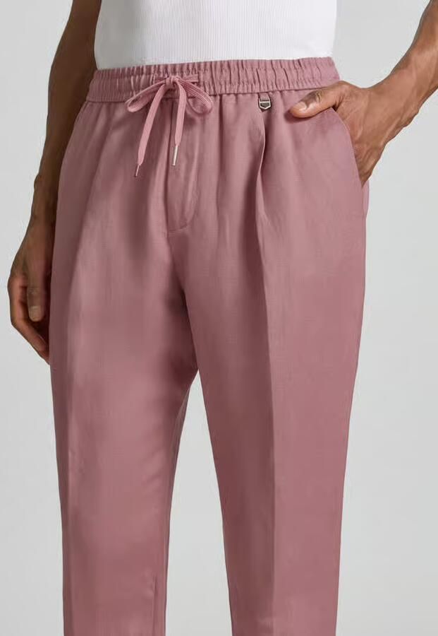Antony Morato regular fit broek van mix van linnen en viscose model 'NEIL'